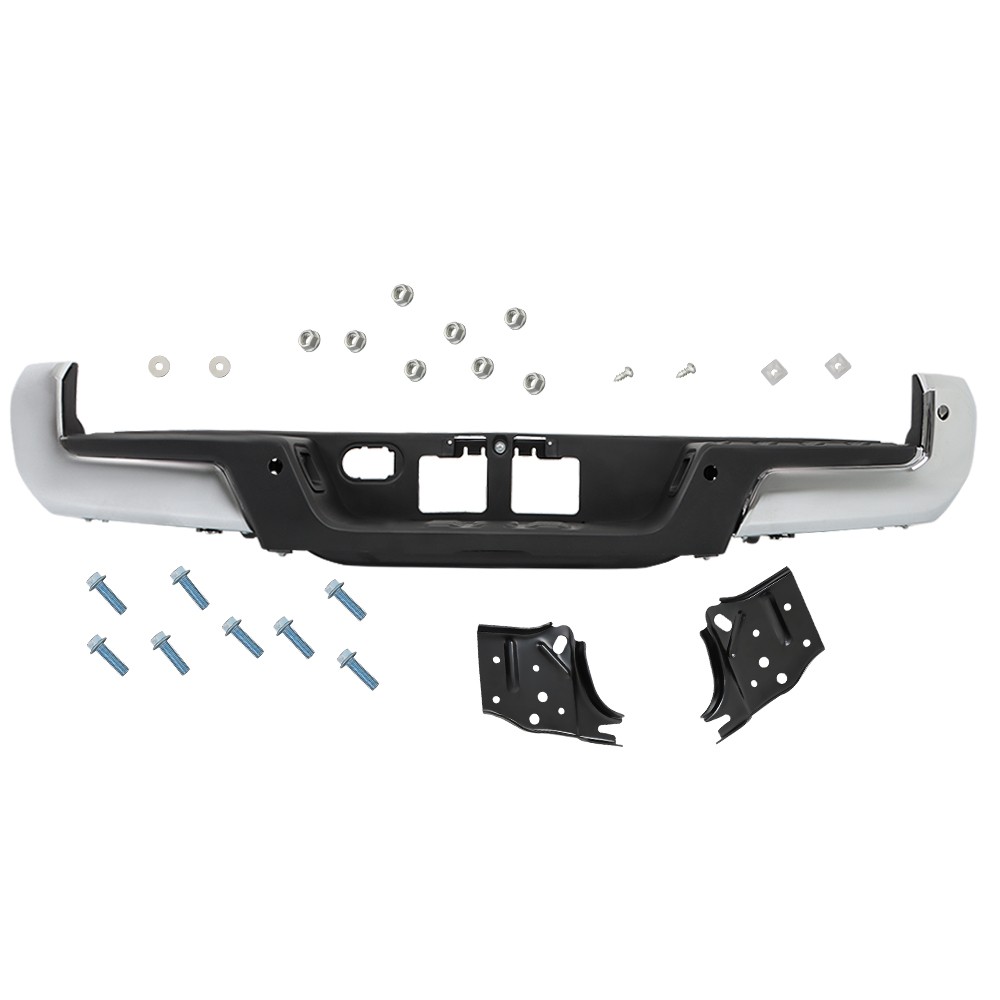 For 2016-2023 Toyota Tacoma Rear Step Bumper Chrome Steel W
