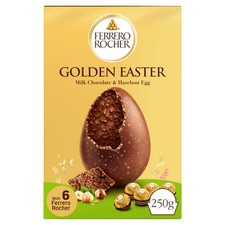 Ferrero Rocher Extra Large Milk Chocolate & Hazelnut Golden Easter Egg 250g
