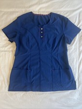 Heart And Soul Women s Medium Medical Scrub Set Dark Blue Figure Flattering