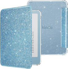Case for 6" Kindle Basic 12Th Generation 2026, Glitter Light Blue