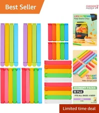 Colorful Chip Clips 4 Sizes Food Storage Bag Seals Keep Snacks Fresh Reusable