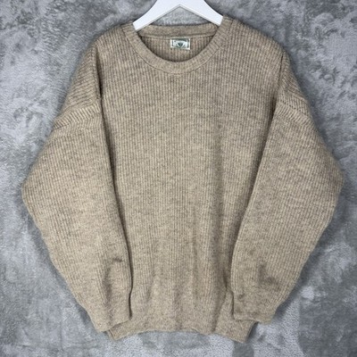 Vtg Knit Works Sweater Mens Medium 97 CM Pure Wool New Zealand Fisherman Ribbed