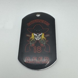 Roughnecks 18 RFFR Key Chain Fob Pendant Skull Black Red Collectible 