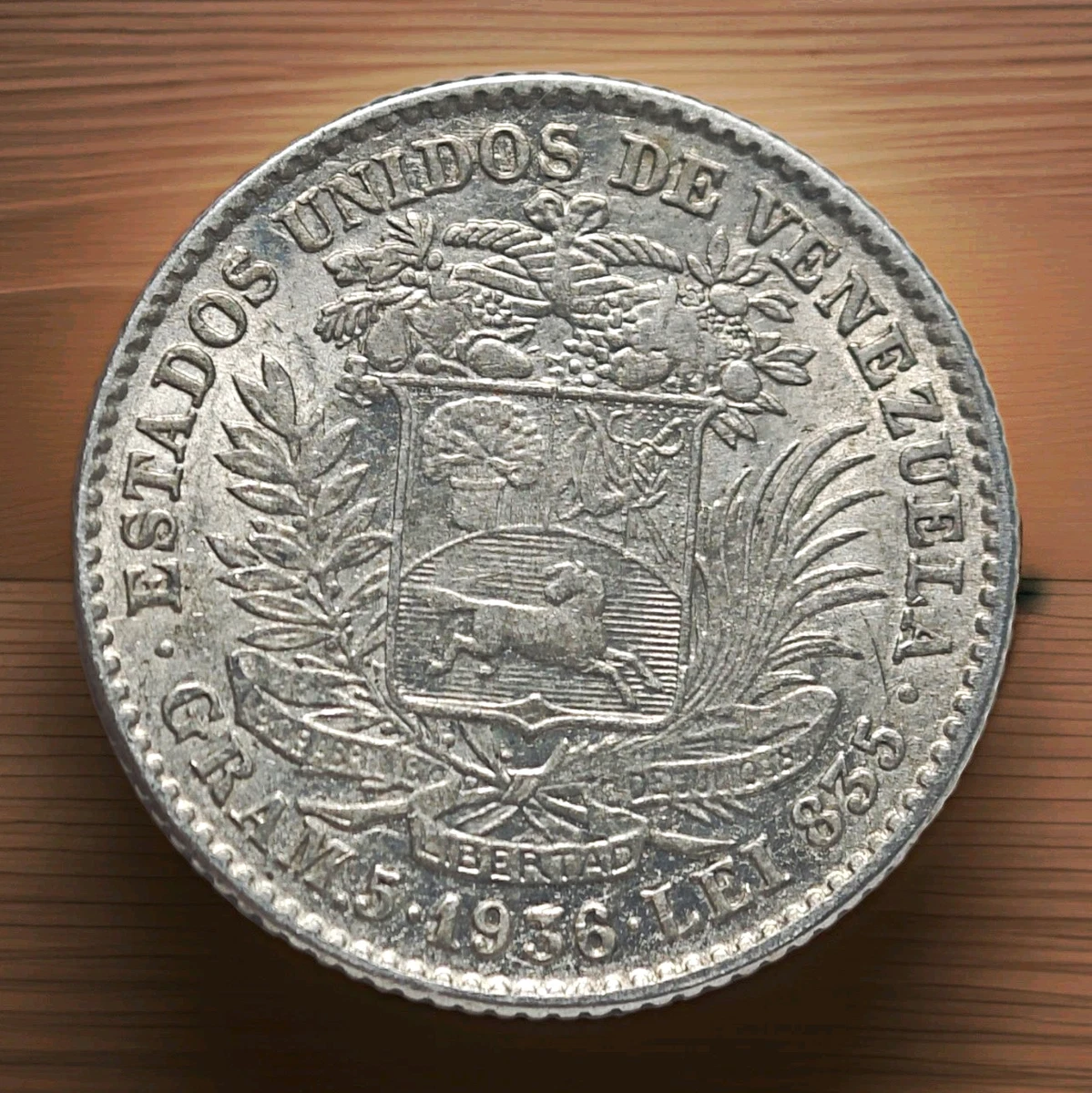 ベネズエラ 1936年 1ボリバル 銀貨 25+ Silver 1936 Year Venezuelan Coins for sale | Updated Oct 2026