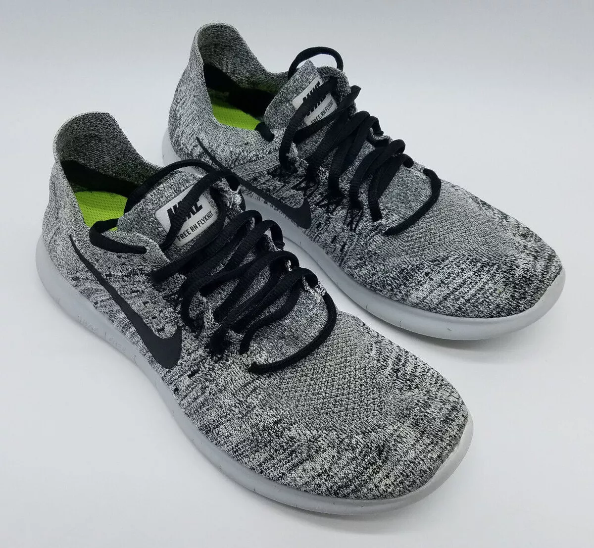 Nike Free Flyknit 2016 Women&#039;s Running 8.5 Oreo 831070-100 | eBay