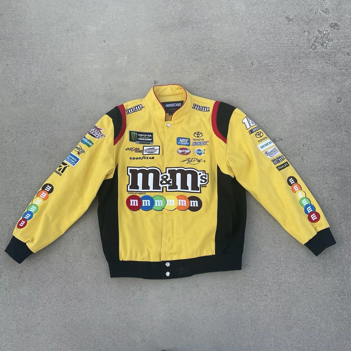 M&M's Racing Team Black Leather Jacket - Maker of Jacket