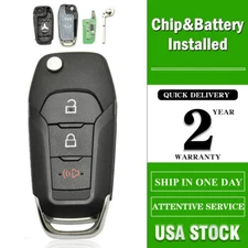Remote Flip Key Fob for Ford F150 F250 F350 2015 2016 2017 2018 2019 2020 2021