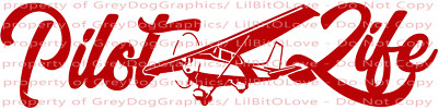Pilot Life Vinyl Decal Cessna Plane Small Airplane Piloting 