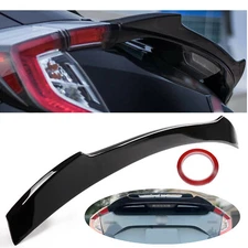 FITS 17-2021 HONDA CIVIC HATCHBACK GLOSSY BLACK HIGH-KICK DUCKBILL TRUNK SPOILER