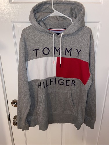 grey tommy hilfiger hoodie