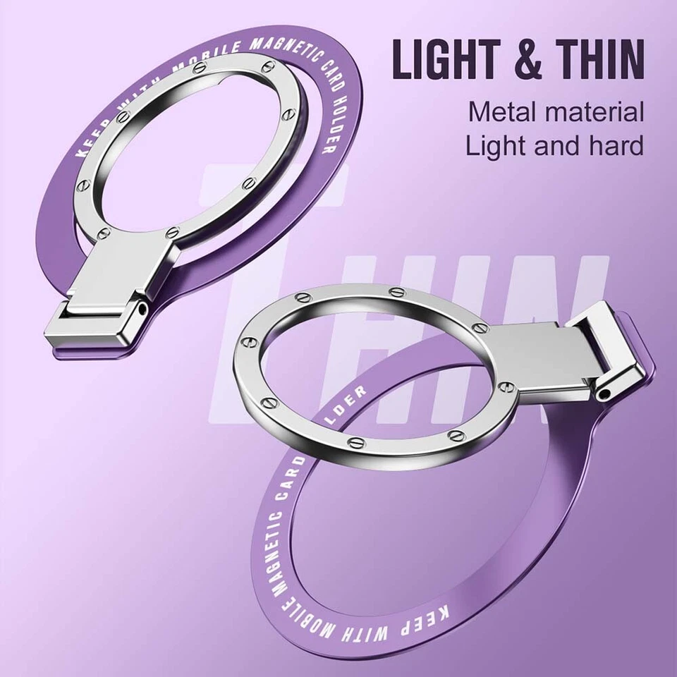 Cell Ring Holder Phone Stand, Universal Finger Holder Phone, 360 Degree Rotation - Image 3 of 4