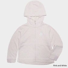 New Nike Little Girls Full-Zip Logo Hoodie Choose Size
