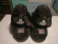 Star Wars Mens Black Darth Vader Slippers Scuffs House Shoes 13-14