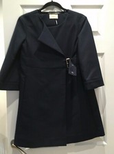 Ba&sh Navy Blue Coat, 3/4 Sleeve, Size Small