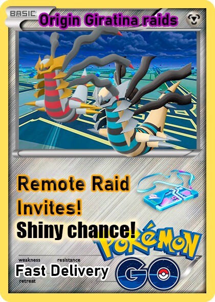Pokemon Go - Raid Giratina - Giratina - Shiny chance !! - Same day invite