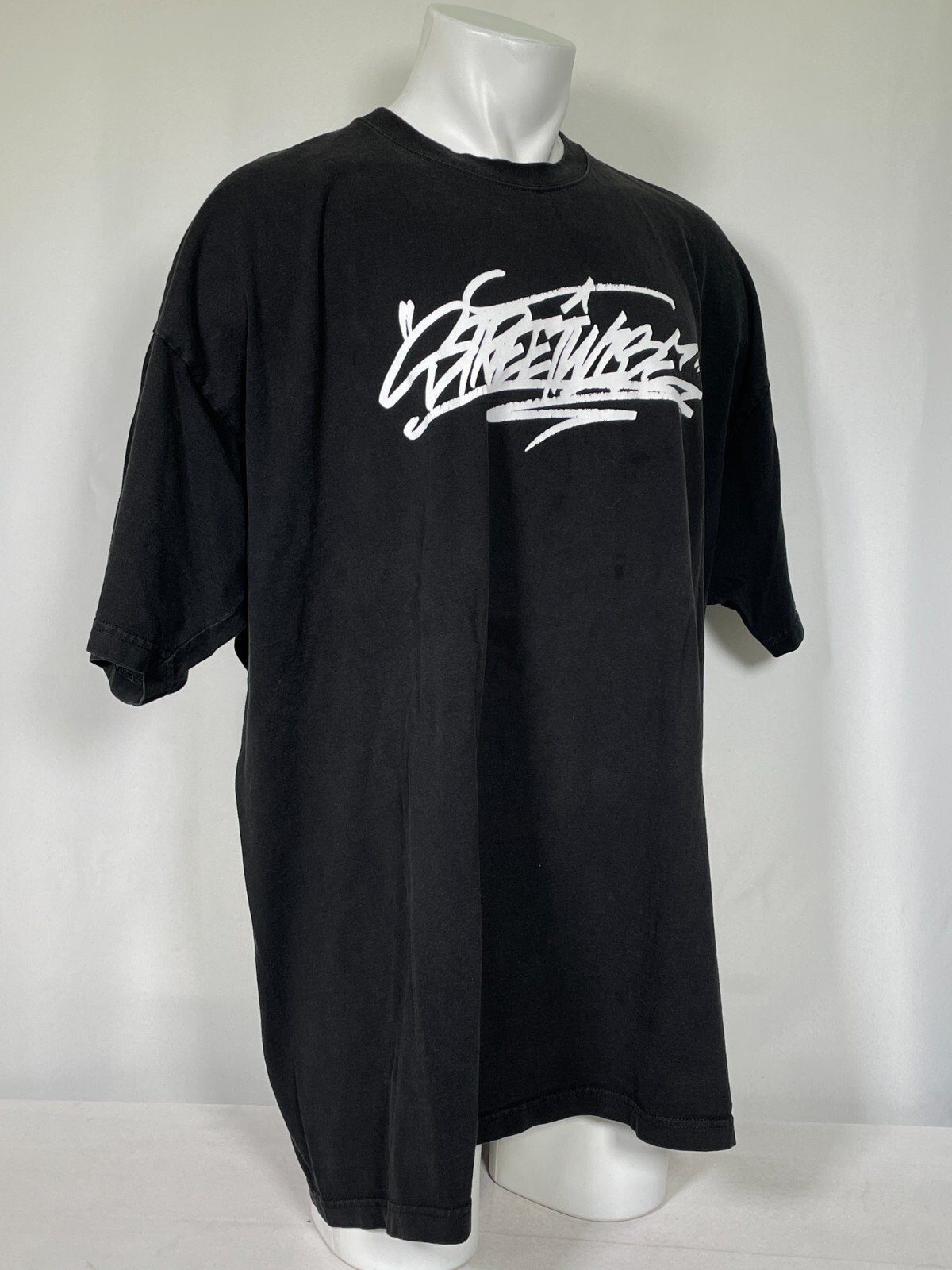 Streetwise Clothing Los Angeles Black Cotton Graffiti T-Shirt Men's 4XL