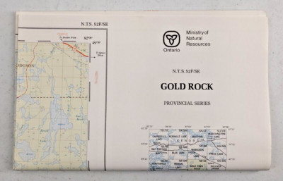 Vtg Gold Rock Ontario Map Ministry of Natural Resources Provincial Series 1982