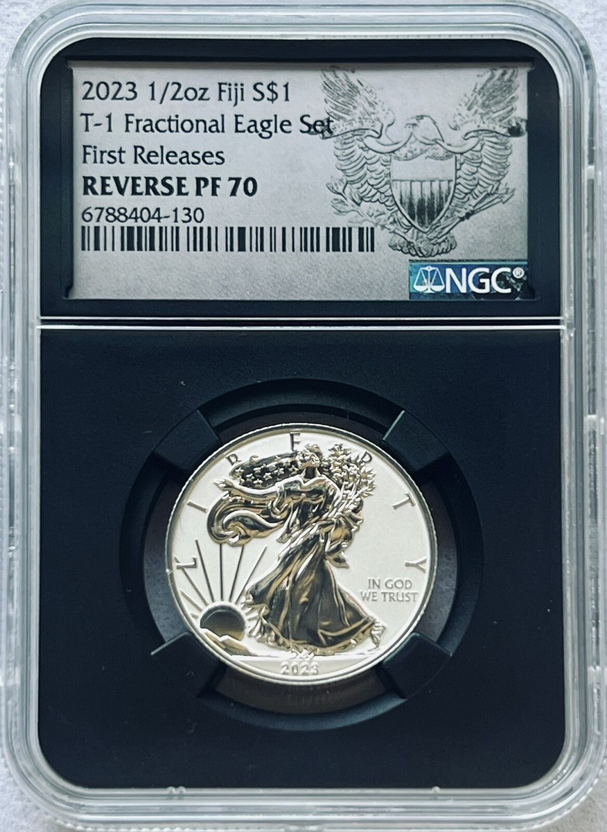 2023 FIGI FRACTIONAL T-1 SILVER EAGLE 4-COIN SET NGC REVERSE PF70