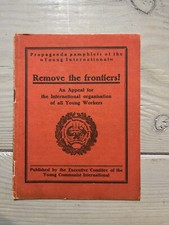 Rare 1920s "Remove the Frontiers!" Communist Youth Pamphlet&ndash;Young International