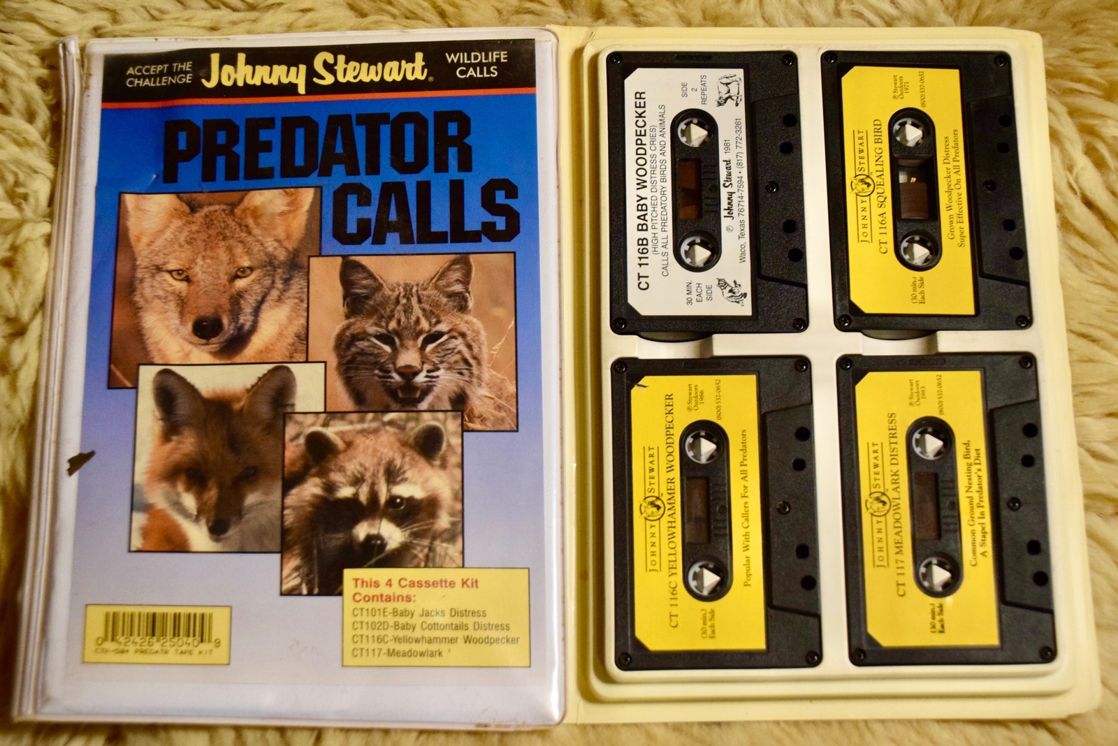 Lot of Cassette Caller Predator Bird Game Tapes Set Johnny Stewart