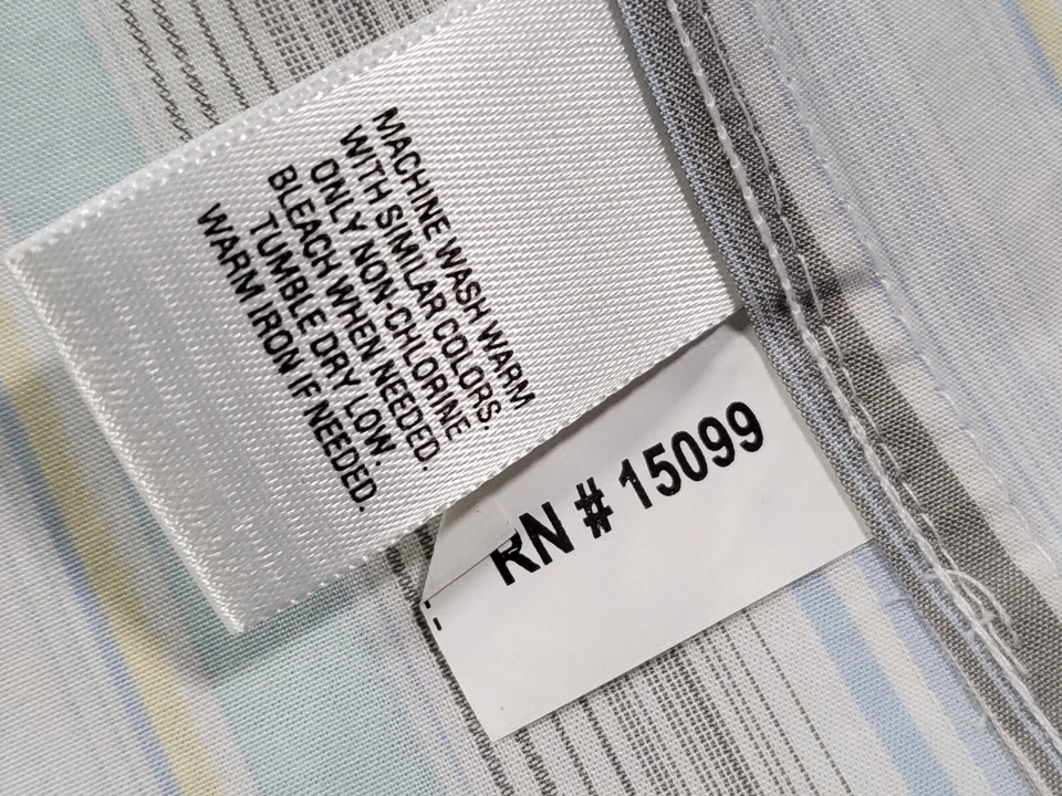 Camisa de vestir Structure para hombre con botones grande manga larga algodón a rayas Foto 4 de 4