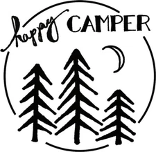 Vinyl Decal for Window - Happy Camper