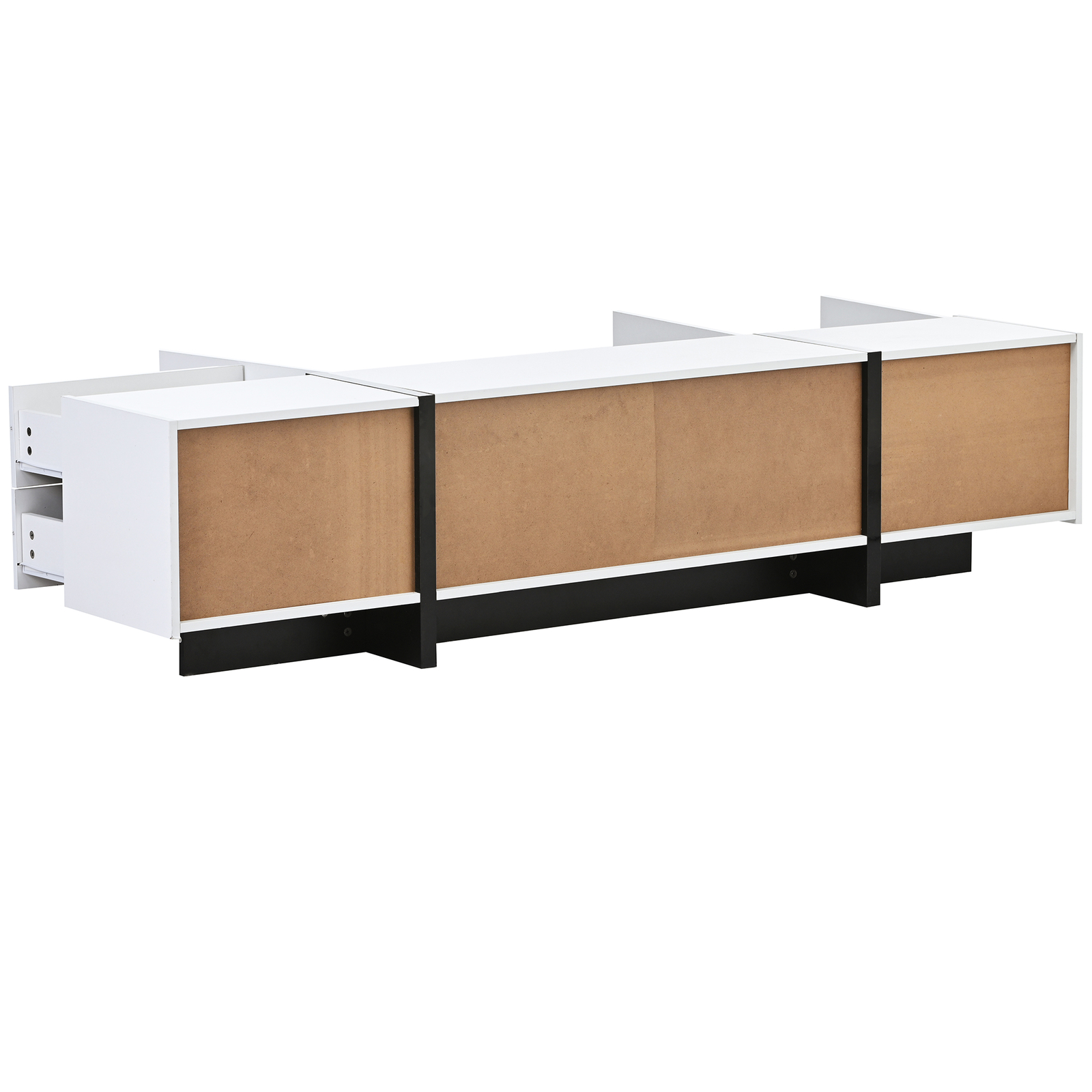 FUNIDEE High Gloss TV Stand for 80'' TVs Console Cabinet Entertainment Center