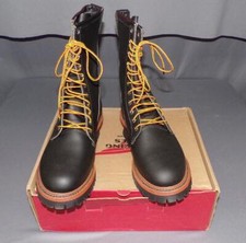 Red Wing 218 MOTOR CYCLE Black Logger Boots Multiple Sizes NFPA WILDLIFE New Box
