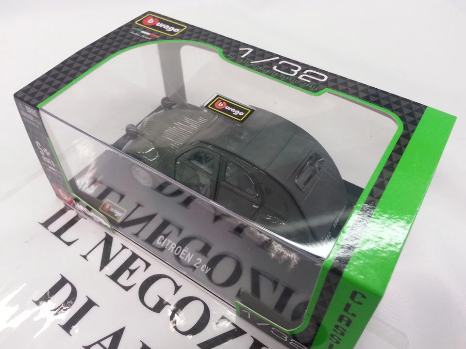 BURAGO-COLLEZIONE STREET CLASSIC-MODELLINO AUTO CITROEN 2CV SCALA 1/32 GRIGIO - Immagine 3 di 4