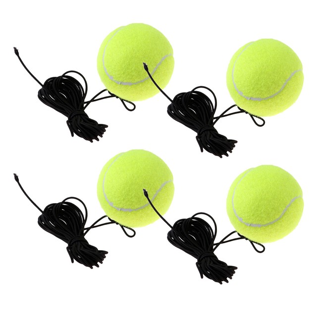 4 Pieces Elastic Tennis Trainer Rebounder Balls Tennis Training Ball
