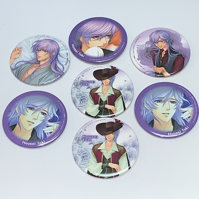 Housei Toki Can Badge Big Pin Set Kiniro no Corda Blue Sky Anime Goods Lot of 7
