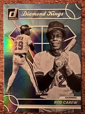 2023 Donruss Carolina Blue Holo Foil Rod Carew California Angels Diamond Kings