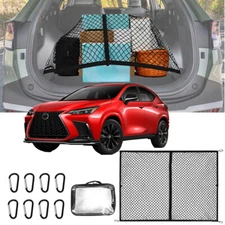 Pickup Rear Truck Bed Storage Cargo Mesh Net & Carabiner For Lexus NX250 NX300