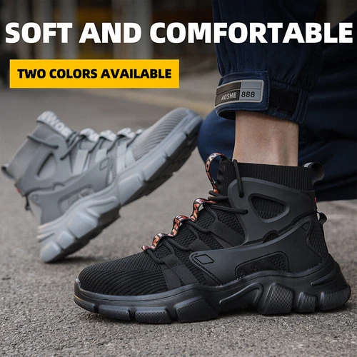 Herren Sicherheitsschuhe Stahlkappe Laufschuhe rutschfest verschleißfest Anti-Punktion - Bild 2 von 32