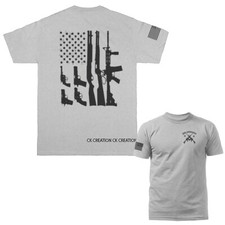 Gun Flag 2nd Amendment Constitution American Pride Patriotic Firearm T-shirt