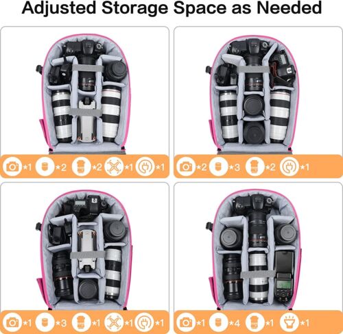 15-16 inch Camera Backpack Bag DSLR/SLR/Mirrorless Photography 3 Layers Tactical - Picture 143 of 163
