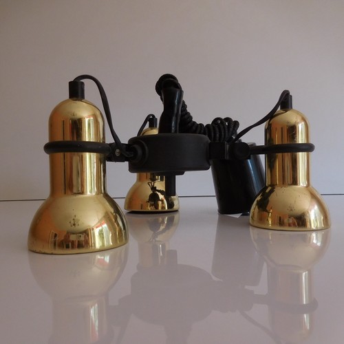 Lámpara Suspensión Iluminación Vintage 3 Focos Arte Deco Siglo Xx Pn Francia - Foto 4 di 12