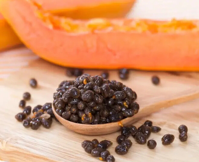 Polvo de semillas de papaya carga orgánica de Ceilán para piel brillante y 12 beneficios para la salud