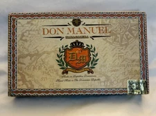 DON MANUEL TORPEDO Wooden Cigar Box Dominican Republic 10.75x6.5x2" **EMPTY**