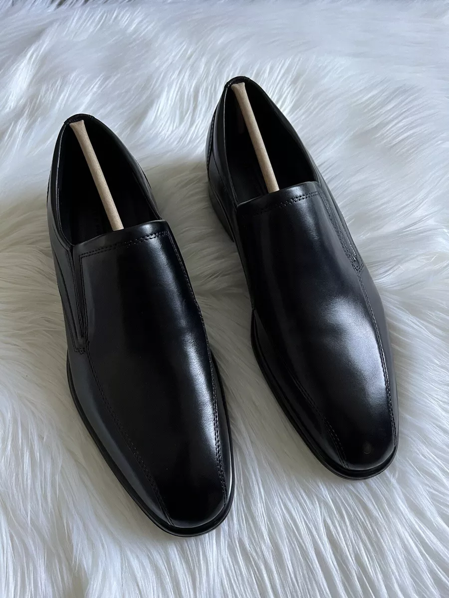 Ecco City Tray Dress Shoe Black Leather Slip On New Mens 39 US 5