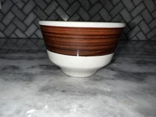 Homer Laughlin Bowl Wood Grain Stripe Pattern Best China Retro YB11 Cabincore