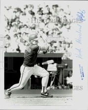1986 Press Photo Chicago Cubs Baseball Catcher Keith Moreland at Bat - afa25298