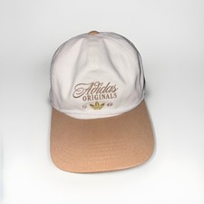 Adidas Originals 1949 Trefoil Hat Cream Tan Cotton Adjustable Cap Vintage Style