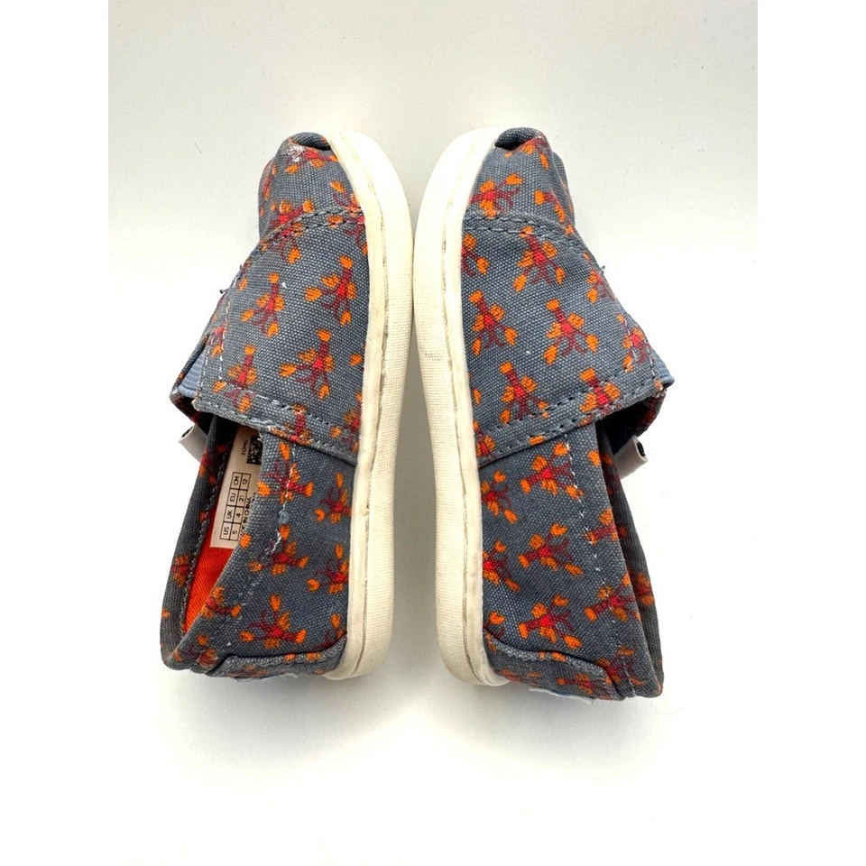 Крошечные холщовые мокасины TOMS Child Alpargata плоские синие омары размер 5 унисекс - Изображение 3 из 4