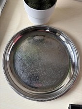 Vassoio ALESSI acciaio inox 18/10 inciso Italy – vintage design