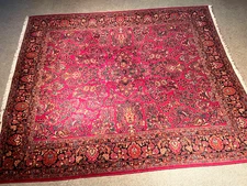 Antique Sarouk Carpet Rug Authentic 8’8”x10’ 4" KARASTAN IMPERIAL 1413