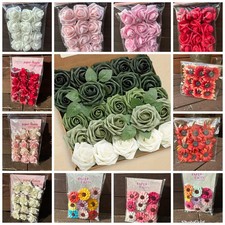 12/25x Rosen / Papierblumen / Dekobl&uuml;ten / Foamrosen / Blumen