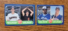 1986 Fleer Baseball Rookie Cards Santiago/Fielder/Snyder High Grade