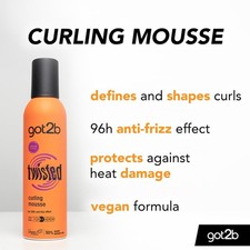 Image of got2b Twisted Curling Mousse 250 ml, Chill Hold Mousse for Curly Hair, 96h