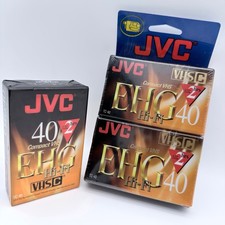 JVC TC-40 EHG 2 Pack  1 Compact VHS C Hi-Fi Cassette Camcorder Tapes NEW VCR